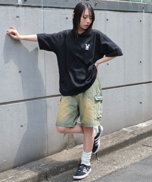 WEGO（ウィゴー）の「WEGO/グラフィックワンポイントT（Tシャツ/カットソー・メンズ・スミクロ/ネイビー/ホワイト系その他/ホワイト/アッシュグレー/ブラック・LARGE/MEDIUM）」の8枚目の写真