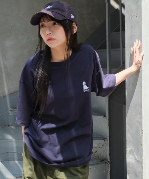 WEGO（ウィゴー）の「WEGO/グラフィックワンポイントT（Tシャツ/カットソー・メンズ・スミクロ/ネイビー/ホワイト系その他/ホワイト/アッシュグレー/ブラック・LARGE/MEDIUM）」の18枚目の写真