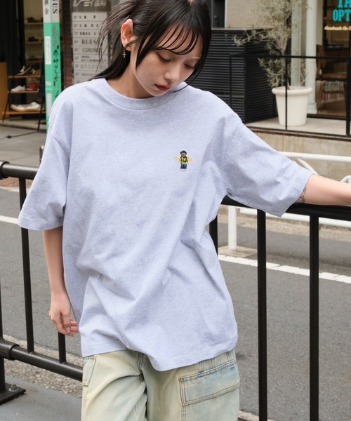 WEGO（ウィゴー）の「WEGO/グラフィックワンポイントT（Tシャツ/カットソー・メンズ・スミクロ/ネイビー/ホワイト系その他/ホワイト/アッシュグレー/ブラック・LARGE/MEDIUM）」の22枚目の写真