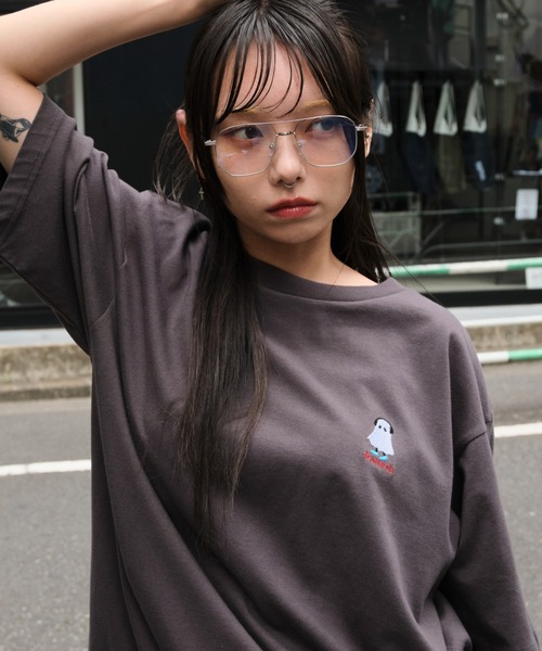 WEGO（ウィゴー）の「WEGO/グラフィックワンポイントT（Tシャツ/カットソー・メンズ・スミクロ/ネイビー/ホワイト系その他/ホワイト/アッシュグレー/ブラック・LARGE/MEDIUM）」の21枚目の写真