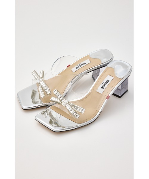 STACCATO(スタッカート)の「スィンリボンクリアヒールサンダル(サンダル・レディース・シルバー・22.5cm/23.0cm/23.5cm/24.0cm/24.5cm)」の1枚目の写真