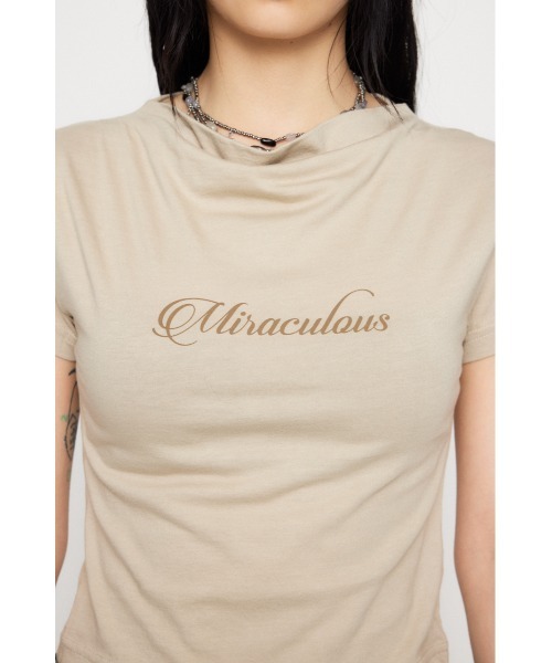 LAGUA GEM(ラグアジェム)の「NECK DRAPE Tシャツ(Tシャツ/カットソー・レディース・ブラック/アイボリー/ベージュ・FREE)」の10枚目の写真