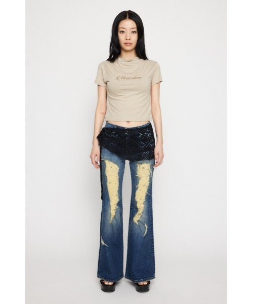 LAGUA GEM(ラグアジェム)の「NECK DRAPE Tシャツ(Tシャツ/カットソー・レディース・ブラック/アイボリー/ベージュ・FREE)」の13枚目の写真