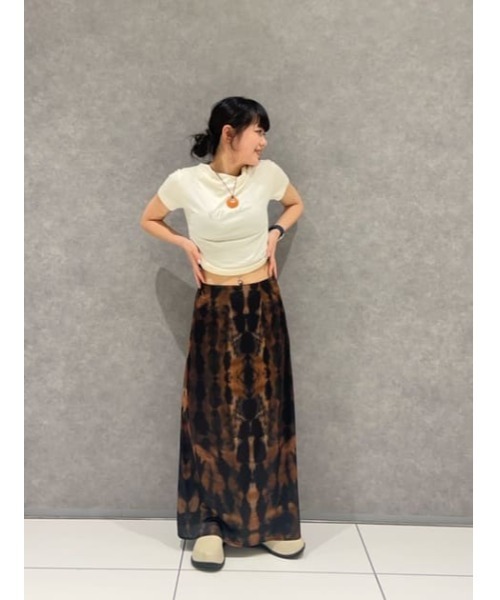 LAGUA GEM(ラグアジェム)の「NECK DRAPE Tシャツ(Tシャツ/カットソー・レディース・ブラック/アイボリー/ベージュ・FREE)」の20枚目の写真