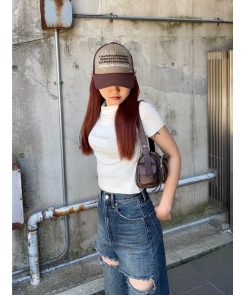 LAGUA GEM(ラグアジェム)の「NECK DRAPE Tシャツ(Tシャツ/カットソー・レディース・ブラック/アイボリー/ベージュ・FREE)」の21枚目の写真