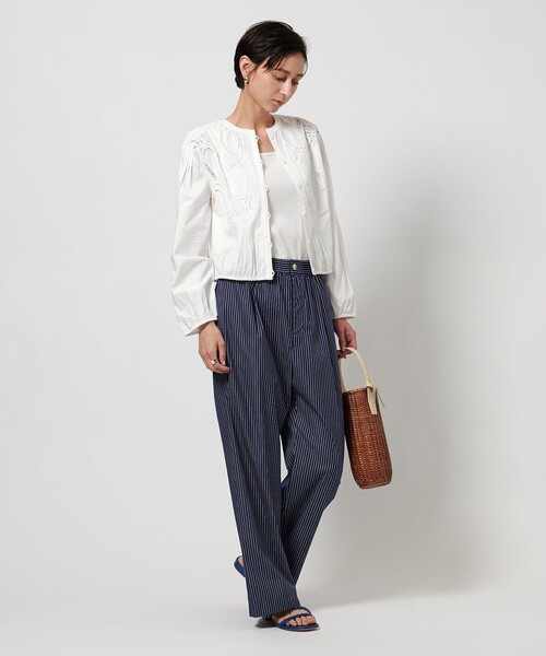 新品　UNITED ARROWS ポプリン エンブロイダリー ブラウス ポプリン エンブロイダリー ブラウス