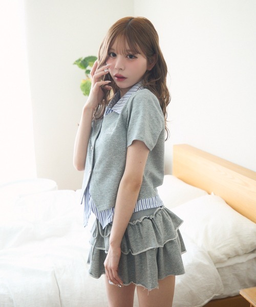 TITTY&CO.（ティティーアンドコー）の「レイヤードセーラーT（Tシャツ/カットソー・レディース・アイボリー/ネイビー/グレー・FREE）」の5枚目の写真