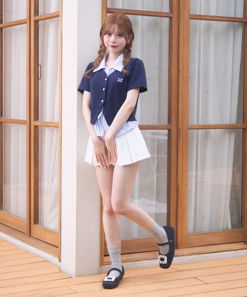 TITTY&CO.（ティティーアンドコー）の「レイヤードセーラーT（Tシャツ/カットソー・レディース・アイボリー/ネイビー/グレー・FREE）」の21枚目の写真