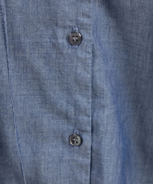 SALON adam et rope'(サロン アダム エ ロペ)の「【WEB限定】デニムフリルカラーノースリーブブラウス(シャツ/ブラウス・レディース・サックスブルー/ブルー系その他4・FREE)」の21枚目の写真