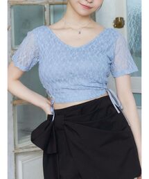 EATME トップス サイドレースアップクロップドTOP（Tシャツ/カットソー）｜EATME