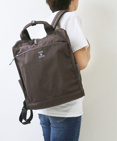 anello GRANDE（アネログランデ）の「anelloGRANDE アネログランデ キャビン トート型リュック GTM0171（バックパック/リュック・レディース・ピンク/ベージュ/ミント/ネイビー/ブラック/グレイッシュベージュ/オリーブ/ダークブラック・FREE）」の9枚目の写真