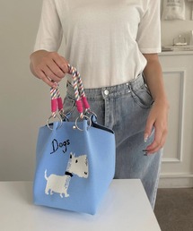 shopnikoniko | コードストラップ カラフル ニットハンドバッグ(ハンドバッグ)