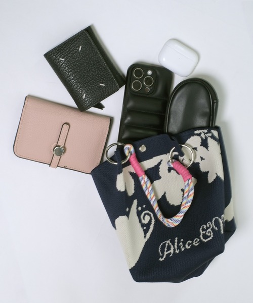 セール】コードストラップ カラフル ニットハンドバッグ（ハンドバッグ