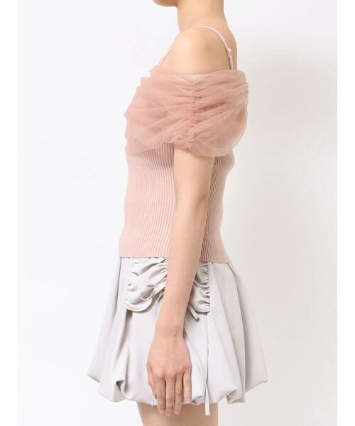 RESEXXY(リゼクシー)の「シアーコンビオフショルニット(ニット/セーター・レディース・ブルー/ピンク/ホワイト/ブラック・FREE)」の18枚目の写真