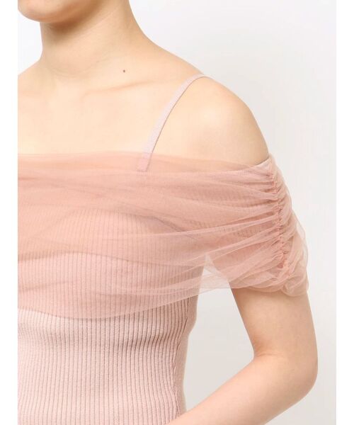 RESEXXY(リゼクシー)の「シアーコンビオフショルニット(ニット/セーター・レディース・ブルー/ピンク/ホワイト/ブラック・FREE)」の21枚目の写真