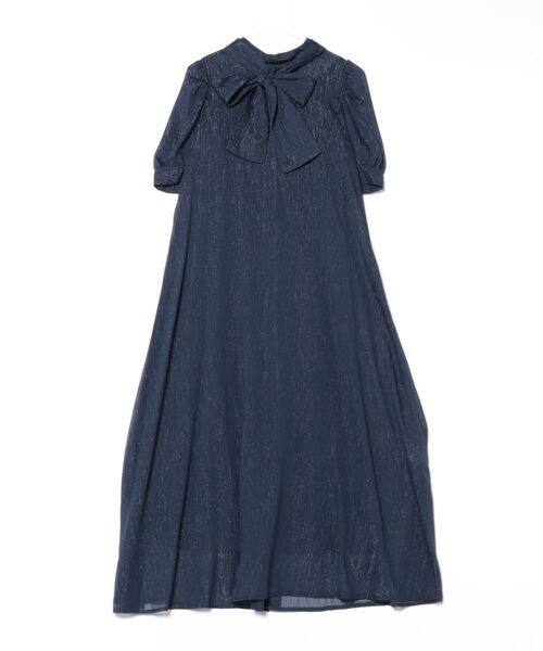 タグ付き✨未使用品 23区 ドレスワンピース ラメ フォーマル ゆったり 48 セール】ラメ楊柳 Aライン 結婚式 オケージョン パーティー