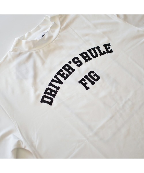 Fortune Island Golf(フォーチューンアイランドゴルフ)の「【Fortune Island Golf/フォーチューンアイランドゴルフ】DRIVER’S RULE MOCKNECK S/S SLA ゴルフ モックネック バックプリント Tシャツ(Tシャツ/カットソー・メンズ・ホワイト/ブラック/オレンジ・LARGE)」の1枚目の写真