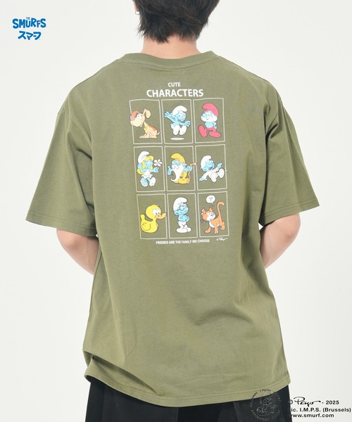 CORISCO（コリスコ）の「【The Smurfs/スマーフ】ファミリーTEE(M1)（Tシャツ/カットソー・メンズ・ブラック/カーキ/ホワイト/イエロー/パープル・MEDIUM/LARGE/X-LARGE）」の2枚目の写真