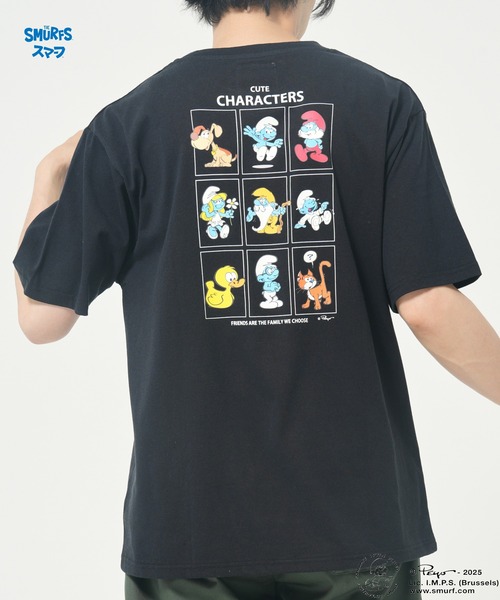 CORISCO（コリスコ）の「【The Smurfs/スマーフ】ファミリーTEE(M1)（Tシャツ/カットソー・メンズ・ブラック/カーキ/ホワイト/イエロー/パープル・MEDIUM/LARGE/X-LARGE）」の3枚目の写真
