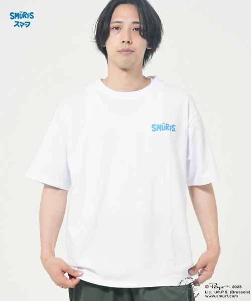 CORISCO（コリスコ）の「【The Smurfs/スマーフ】ファミリーTEE(M1)（Tシャツ/カットソー・メンズ・ブラック/カーキ/ホワイト/イエロー/パープル・MEDIUM/LARGE/X-LARGE）」の6枚目の写真