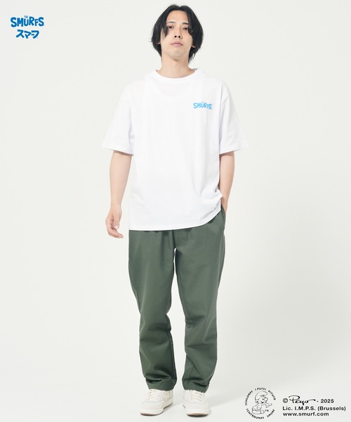 CORISCO（コリスコ）の「【The Smurfs/スマーフ】ファミリーTEE(M1)（Tシャツ/カットソー・メンズ・ブラック/カーキ/ホワイト/イエロー/パープル・MEDIUM/LARGE/X-LARGE）」の8枚目の写真