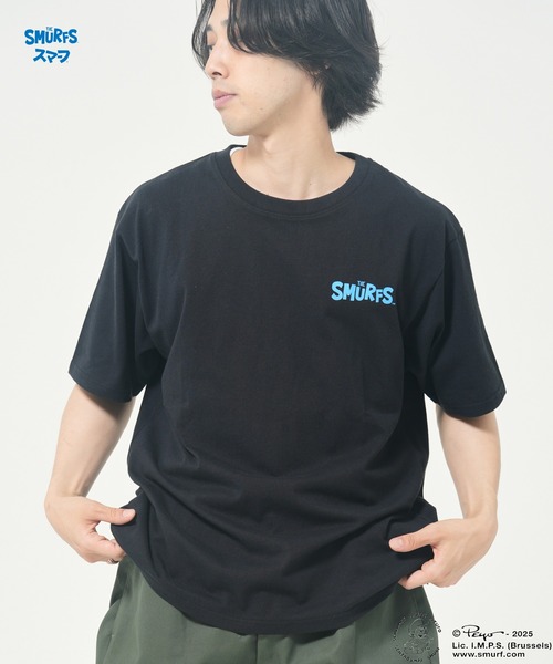 CORISCO（コリスコ）の「【The Smurfs/スマーフ】ファミリーTEE(M1)（Tシャツ/カットソー・メンズ・ブラック/カーキ/ホワイト/イエロー/パープル・MEDIUM/LARGE/X-LARGE）」の11枚目の写真