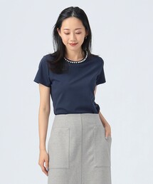 tシャツ BRODIAEA パール付きノースリーブきれいめカットソー レディース パール」に該当するTシャツ/カットソーファッション通販 - ZOZOTOWN
