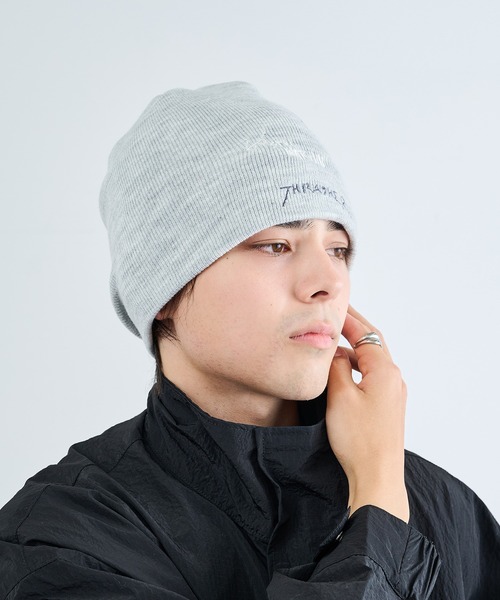 THRASHER(スラッシャー)の「【THRASHER】THRASHER マルチロゴニット帽 YMY(ニットキャップ/ビーニー・メンズ・ブラック系1/ブラック/グレー・FREE)」の11枚目の写真