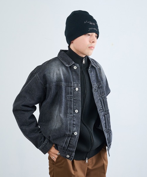 THRASHER(スラッシャー)の「【THRASHER】THRASHER マルチロゴニット帽 YMY(ニットキャップ/ビーニー・メンズ・ブラック系1/ブラック/グレー・FREE)」の9枚目の写真