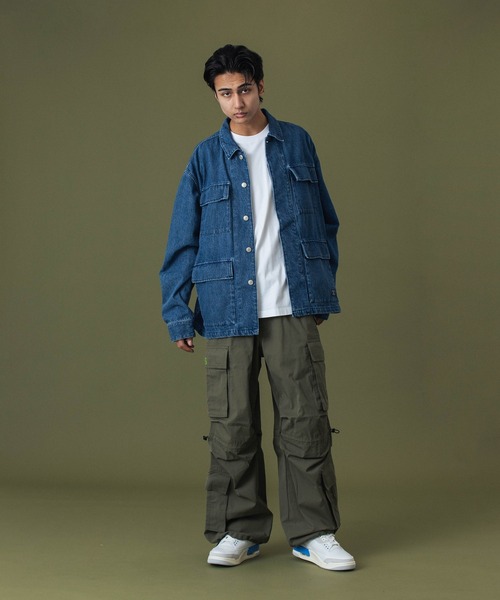 XLARGE(エクストララージ)の「CARGO WIDE PANTS(カーゴパンツ・メンズ・ブラック/オリーブ・30inch/32inch/34inch/36inch)」の12枚目の写真