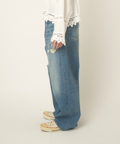 RNA-N（アールエヌエーエヌ）の「R4369 ＤＥＮＩＭ　ＷＩＤＥ　ＰＡＮＴＳ（デニムパンツ・レディース・ブルー系その他・MEDIUM/SMALL）」の2枚目の写真