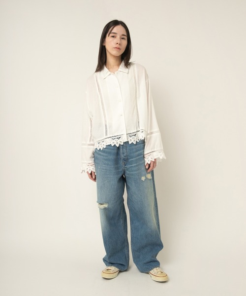 RNA-N（アールエヌエーエヌ）の「R4369 ＤＥＮＩＭ　ＷＩＤＥ　ＰＡＮＴＳ（デニムパンツ・レディース・ブルー系その他・MEDIUM/SMALL）」の13枚目の写真