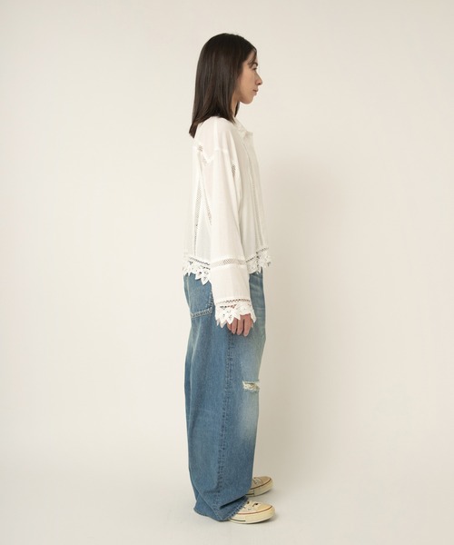 RNA-N（アールエヌエーエヌ）の「R4369 ＤＥＮＩＭ　ＷＩＤＥ　ＰＡＮＴＳ（デニムパンツ・レディース・ブルー系その他・MEDIUM/SMALL）」の11枚目の写真