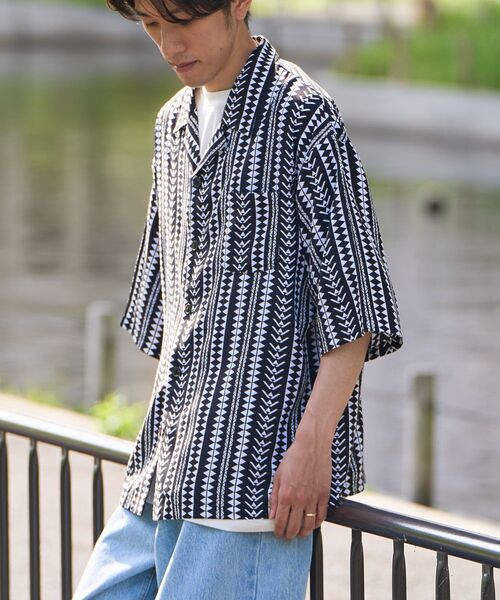 CRAFT STANDARD BOUTIQUE（クラフトスタンダードブティック）の「レーヨンオープンカラーシャツ（シャツ/ブラウス・メンズ・A/C/B・M/L/XL）」の6枚目の写真