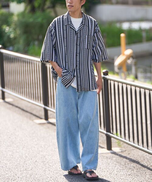 CRAFT STANDARD BOUTIQUE（クラフトスタンダードブティック）の「レーヨンオープンカラーシャツ（シャツ/ブラウス・メンズ・A/C/B・M/L/XL）」の8枚目の写真