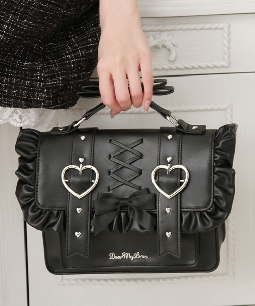 DearMyLove（ディアマイラブ）の「選べるデザインリボンショルダーバッグ（ショルダーバッグ・レディース・ブルー系その他/レッド/レッド系その他/ピンク系その他/ブラック/ベビーピンク/サックスブルー/ブラック系その他・FREE）」の3枚目の写真