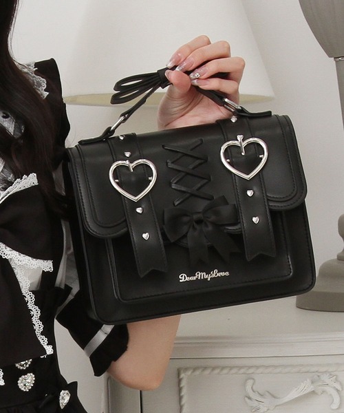 DearMyLove（ディアマイラブ）の「選べるデザインリボンショルダーバッグ（ショルダーバッグ・レディース・ブルー系その他/レッド/レッド系その他/ピンク系その他/ブラック/ベビーピンク/サックスブルー/ブラック系その他・FREE）」の2枚目の写真