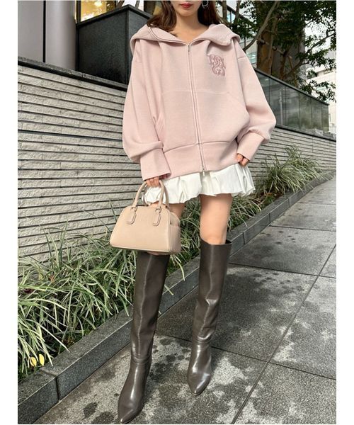 みかりんsnaidel スナイデル　ボリュームパーカー　モカ SNIDEL（スナイデル）の「ボリュームパーカー（パーカー）」 - WEAR