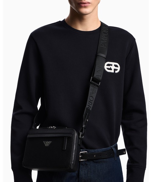 EMPORIO ARMANI（エンポリオアルマーニ）の「【エンポリオ アルマーニ】ASV カメラバッグ  イーグルプレート ミニ（ショルダーバッグ・メンズ・ブラック/ダークグリーン/インディゴブルー・FREE）」の21枚目の写真