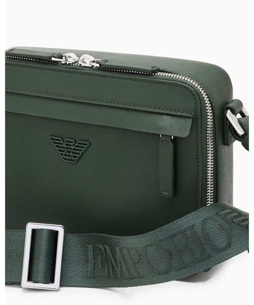 EMPORIO ARMANI（エンポリオアルマーニ）の「【エンポリオ アルマーニ】ASV カメラバッグ  イーグルプレート ミニ（ショルダーバッグ・メンズ・ブラック/ダークグリーン/インディゴブルー・FREE）」の12枚目の写真