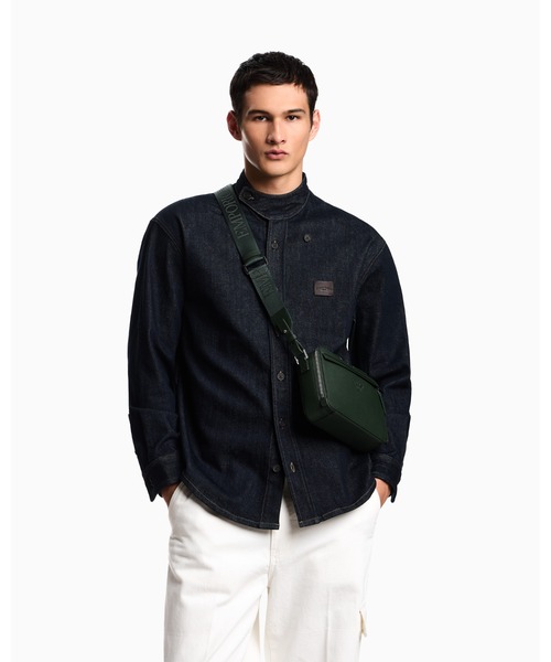 EMPORIO ARMANI（エンポリオアルマーニ）の「【エンポリオ アルマーニ】ASV カメラバッグ  イーグルプレート ミニ（ショルダーバッグ・メンズ・ブラック/ダークグリーン/インディゴブルー/チャコールグレー・FREE）」の15枚目の写真
