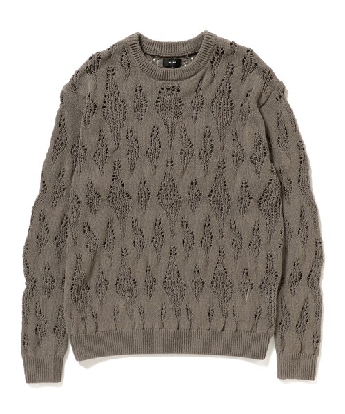 BEAMS（ビームス）の「リラックスフィット 3ゲージ クルーネック ニット（ニット/セーター・メンズ・ネイビー/グレー・S/M/L/XL）」の5枚目の写真