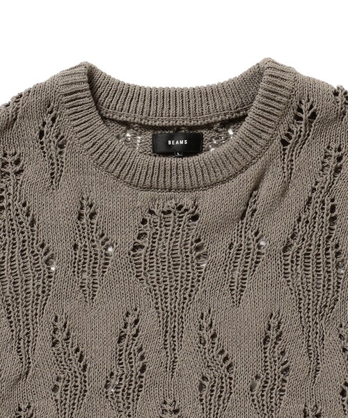 BEAMS（ビームス）の「リラックスフィット 3ゲージ クルーネック ニット（ニット/セーター・メンズ・ネイビー/グレー・S/M/L/XL）」の6枚目の写真