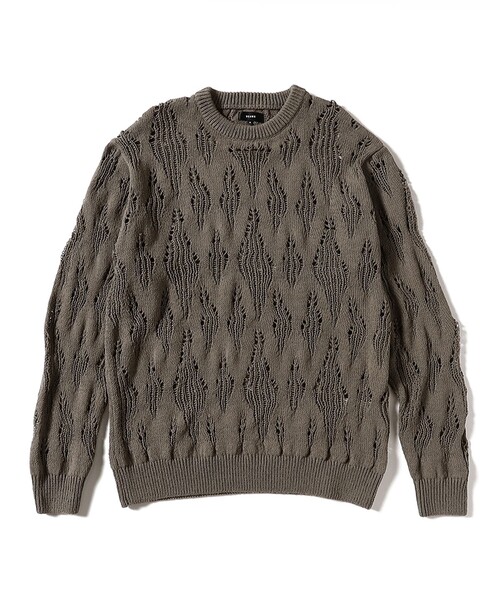 BEAMS（ビームス）の「リラックスフィット 3ゲージ クルーネック ニット（ニット/セーター・メンズ・ネイビー/グレー・S/M/L/XL）」の12枚目の写真