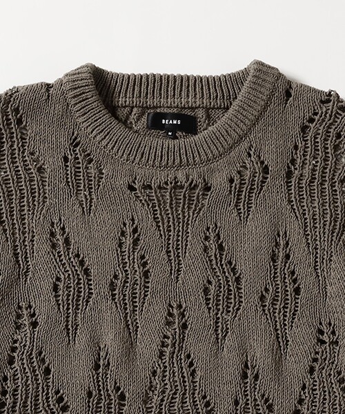 BEAMS（ビームス）の「リラックスフィット 3ゲージ クルーネック ニット（ニット/セーター・メンズ・ネイビー/グレー・S/M/L/XL）」の13枚目の写真