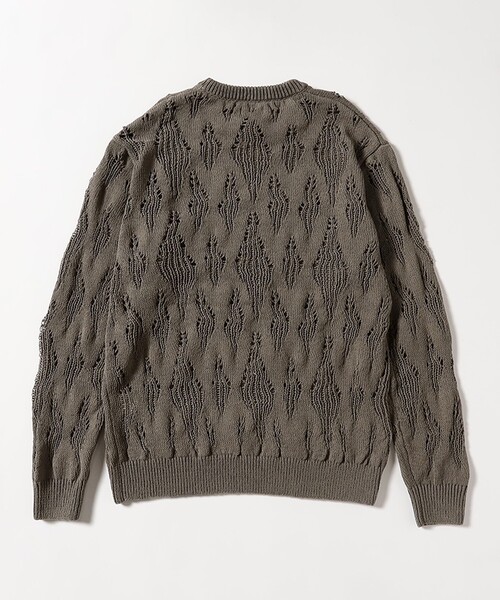 BEAMS（ビームス）の「リラックスフィット 3ゲージ クルーネック ニット（ニット/セーター・メンズ・ネイビー/グレー・S/M/L/XL）」の15枚目の写真