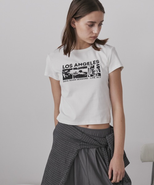 Auntie Rosa Holiday（アンティローザホリデー）の「コンパクトプリントT（Tシャツ/カットソー・レディース・ネイビー/アイボリー・FREE）」の3枚目の写真