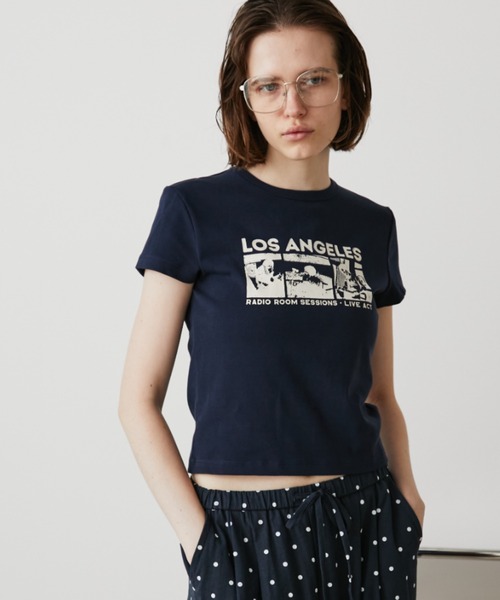 Auntie Rosa Holiday（アンティローザホリデー）の「コンパクトプリントT（Tシャツ/カットソー・レディース・ネイビー/アイボリー・FREE）」の13枚目の写真