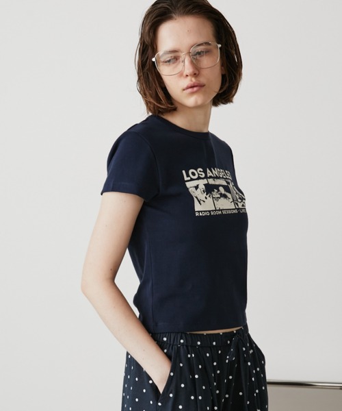 Auntie Rosa Holiday（アンティローザホリデー）の「コンパクトプリントT（Tシャツ/カットソー・レディース・ネイビー/アイボリー・FREE）」の14枚目の写真