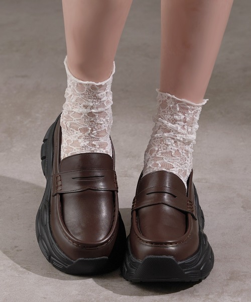 apres jour mignon(アプレジュールミニョン)の「【apresjour mignon×ARIAZ】フラワーレースソックス(ソックス/靴下・レディース・ブラック/オフホワイト・ONESIZE)」の1枚目の写真